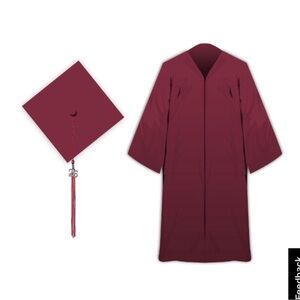 Josten’s Maroon Graduation Gown and Cap Set